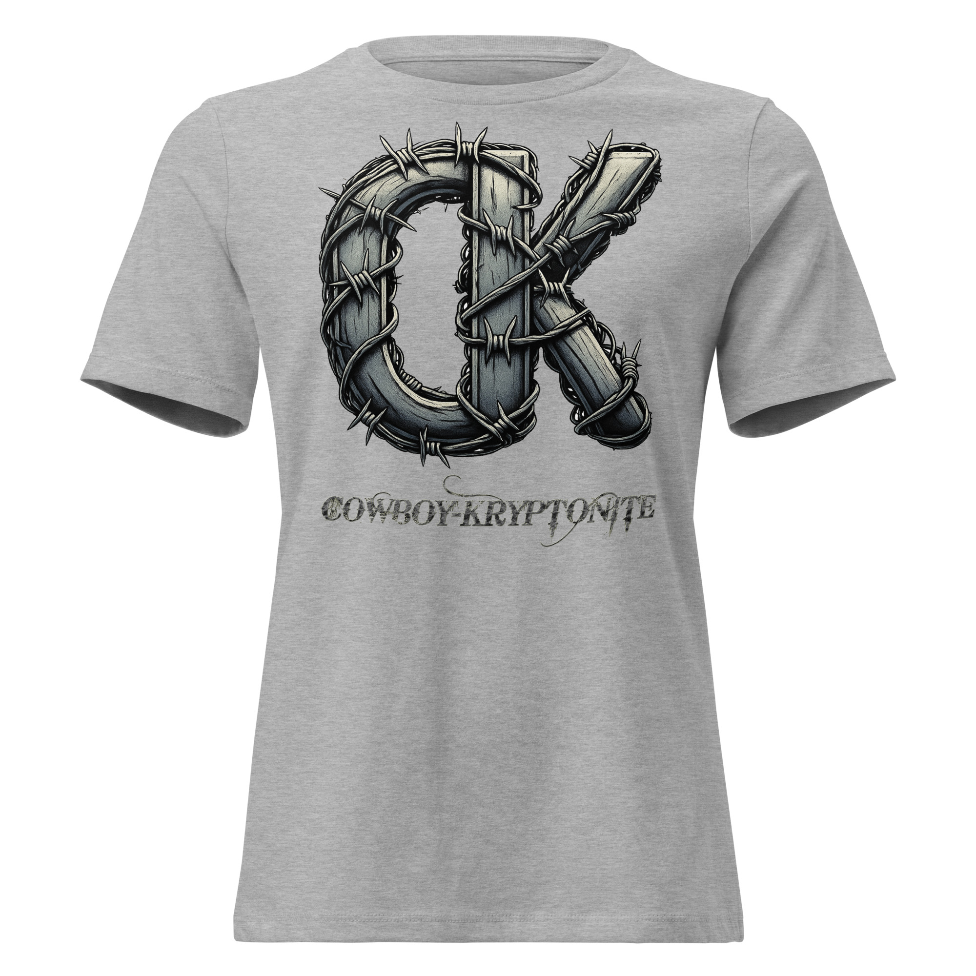 Barbwire CK – Cowboy Kryptonite Women's Relaxed T-Shirt - Image 4