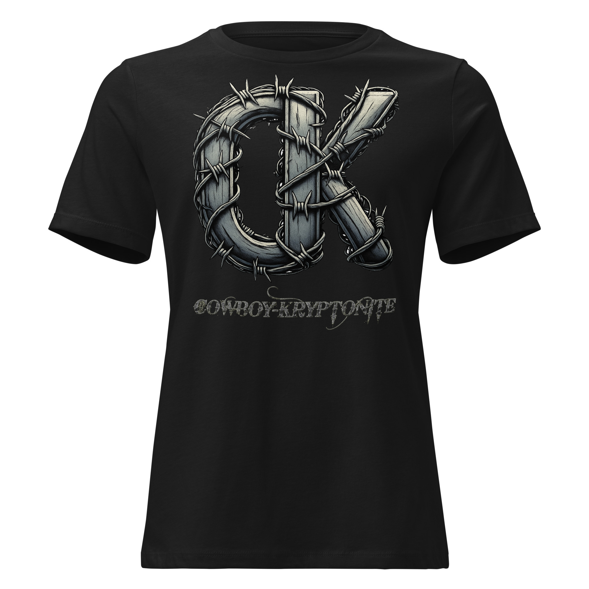 Barbwire CK – Cowboy Kryptonite Women's Relaxed T-Shirt - Image 2