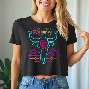 Neon Longhorn - Crop Top ✨