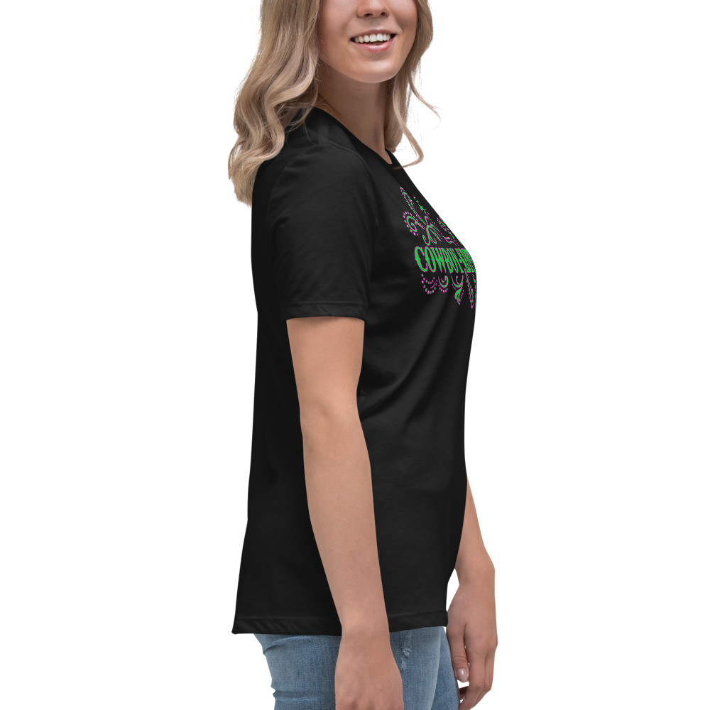 Cowboy-Kryptonite (pink trim) - Lady's Tee - Image 9