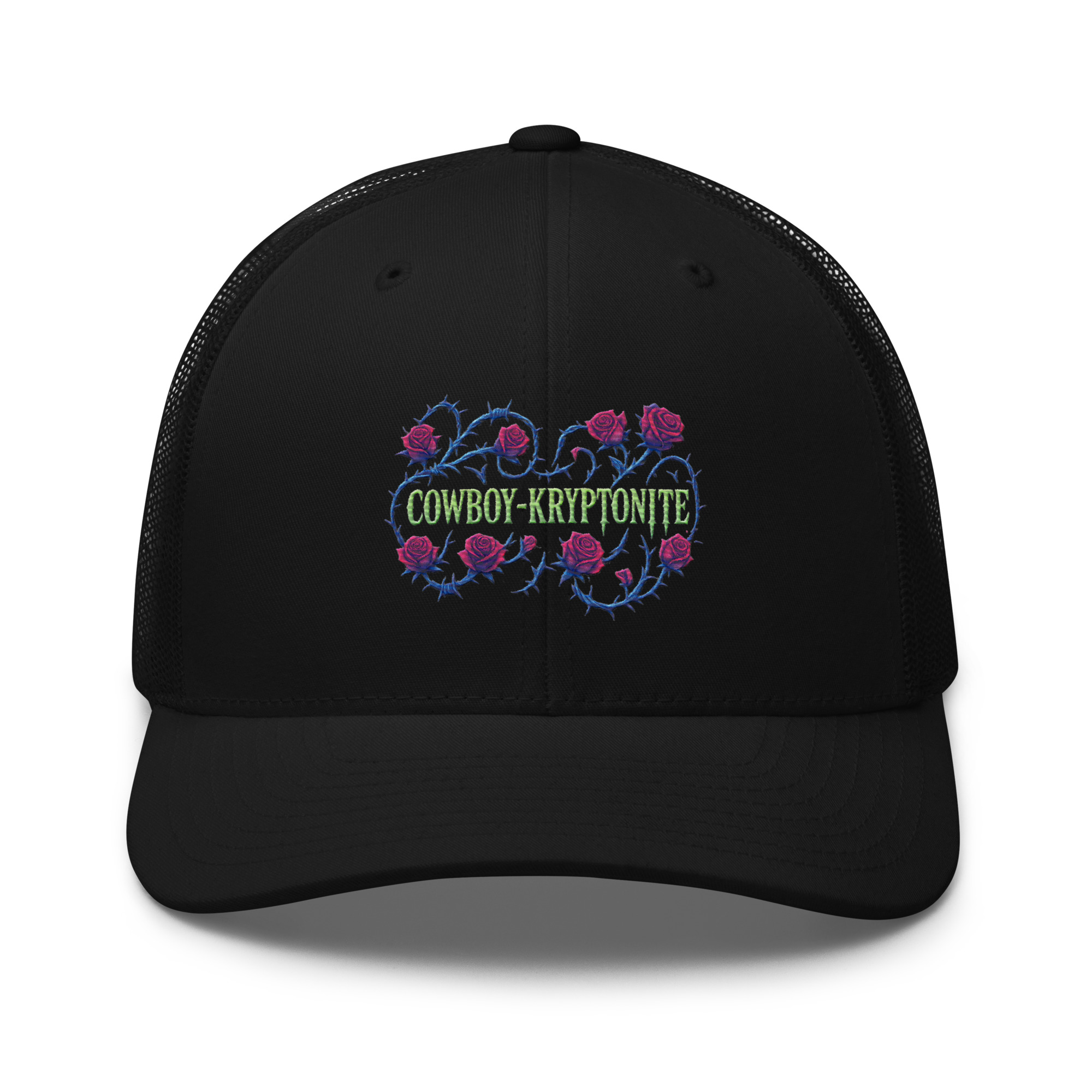 Neon Roses Trucker Hat - Image 6