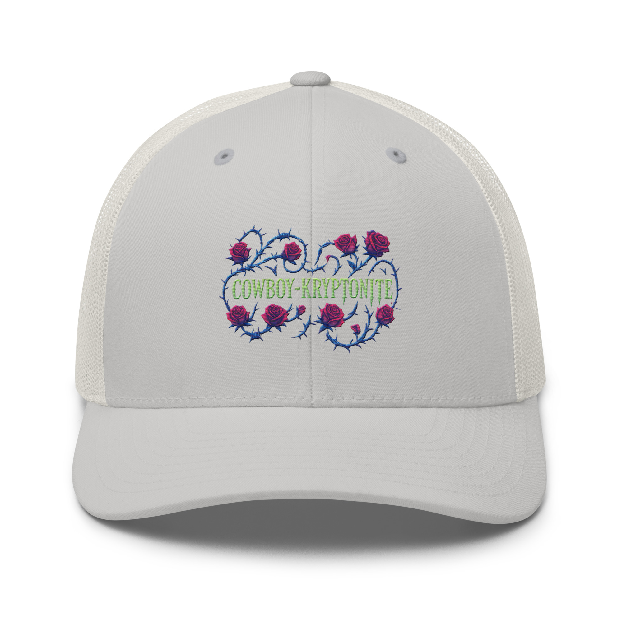 Neon Roses Trucker Hat - Image 5