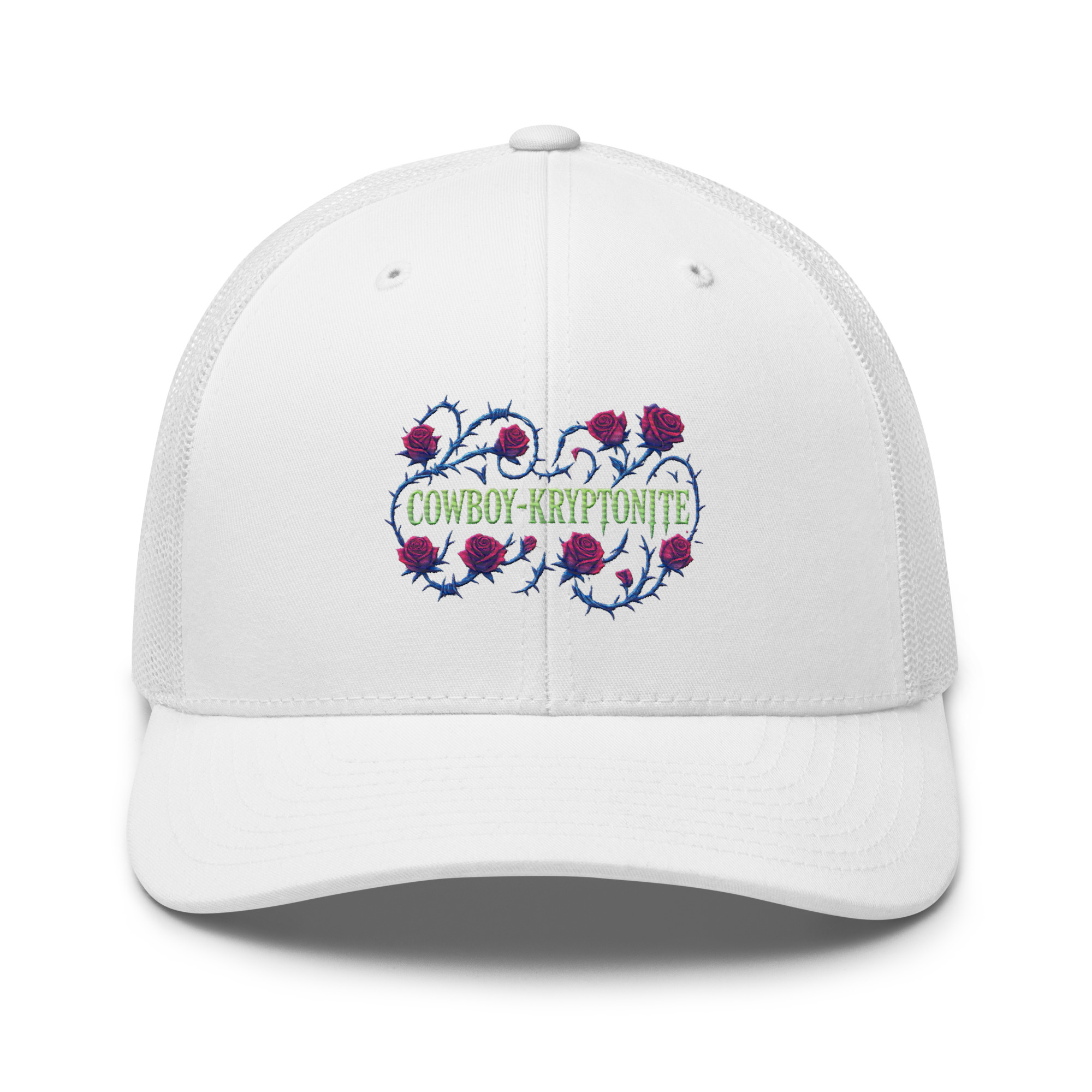 Neon Roses Trucker Hat - Image 3