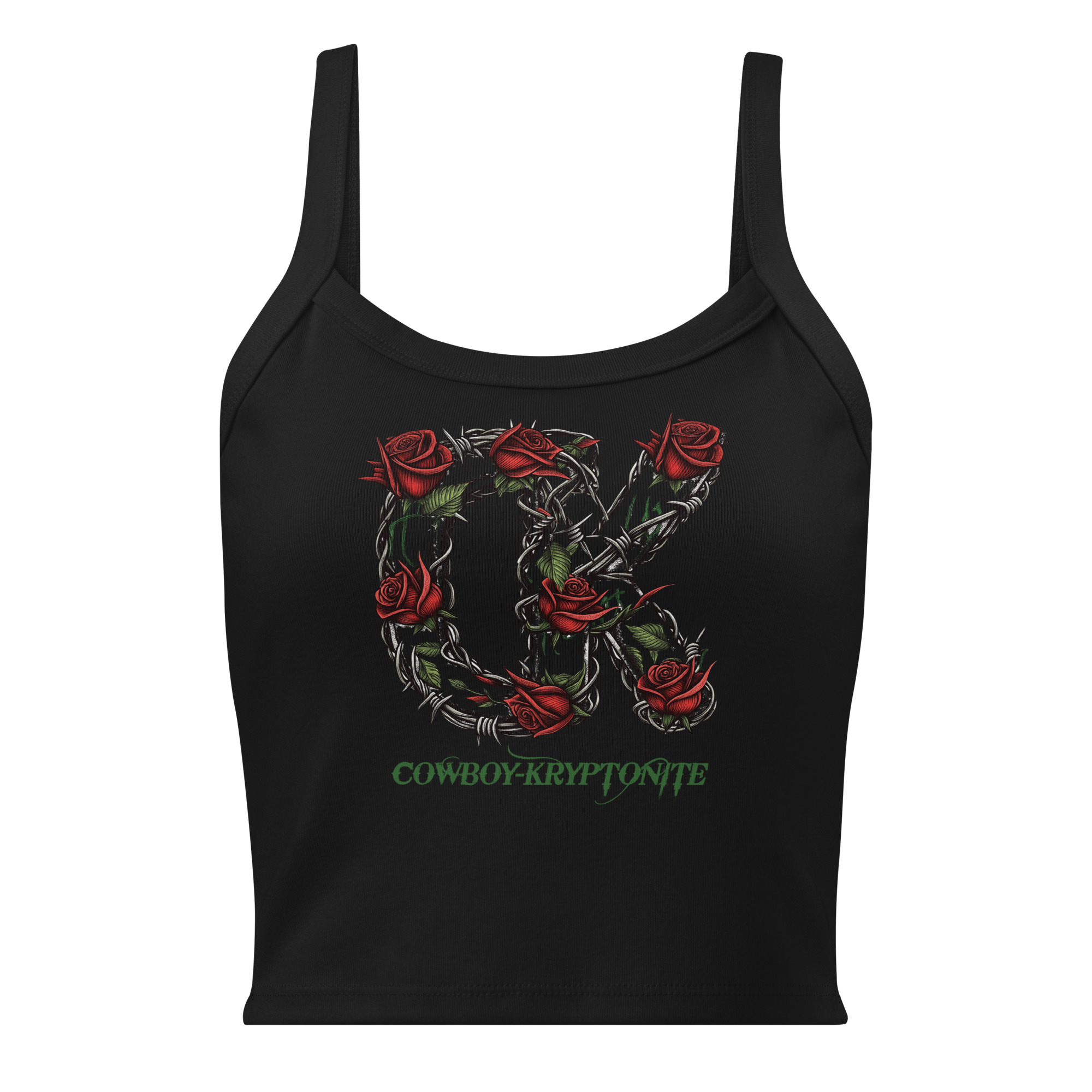 CK Roses & Barbwire - Crop Top Tank - Image 2