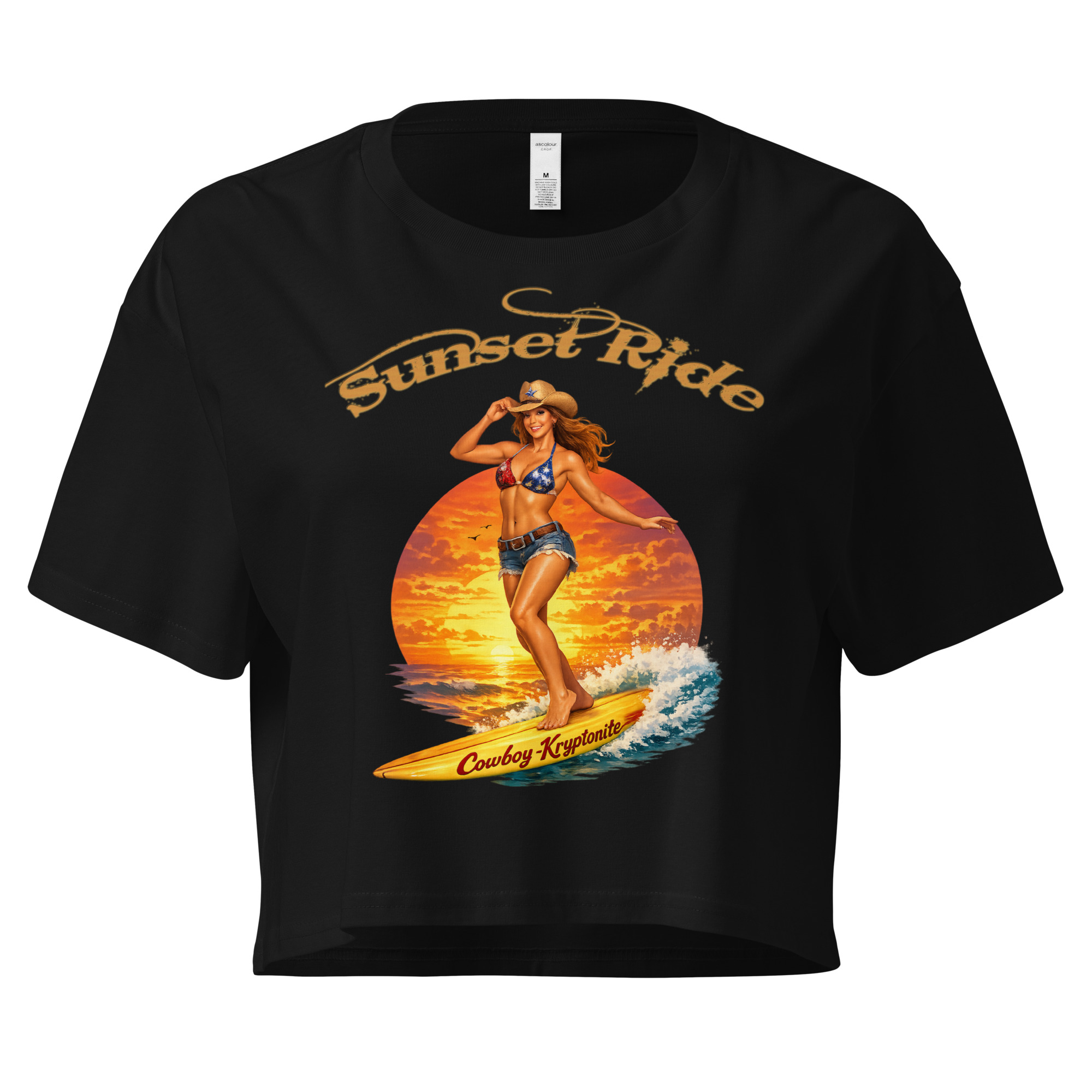Sunset Ride — Cowboy-Kryptonite™ - Crop Top - Image 2