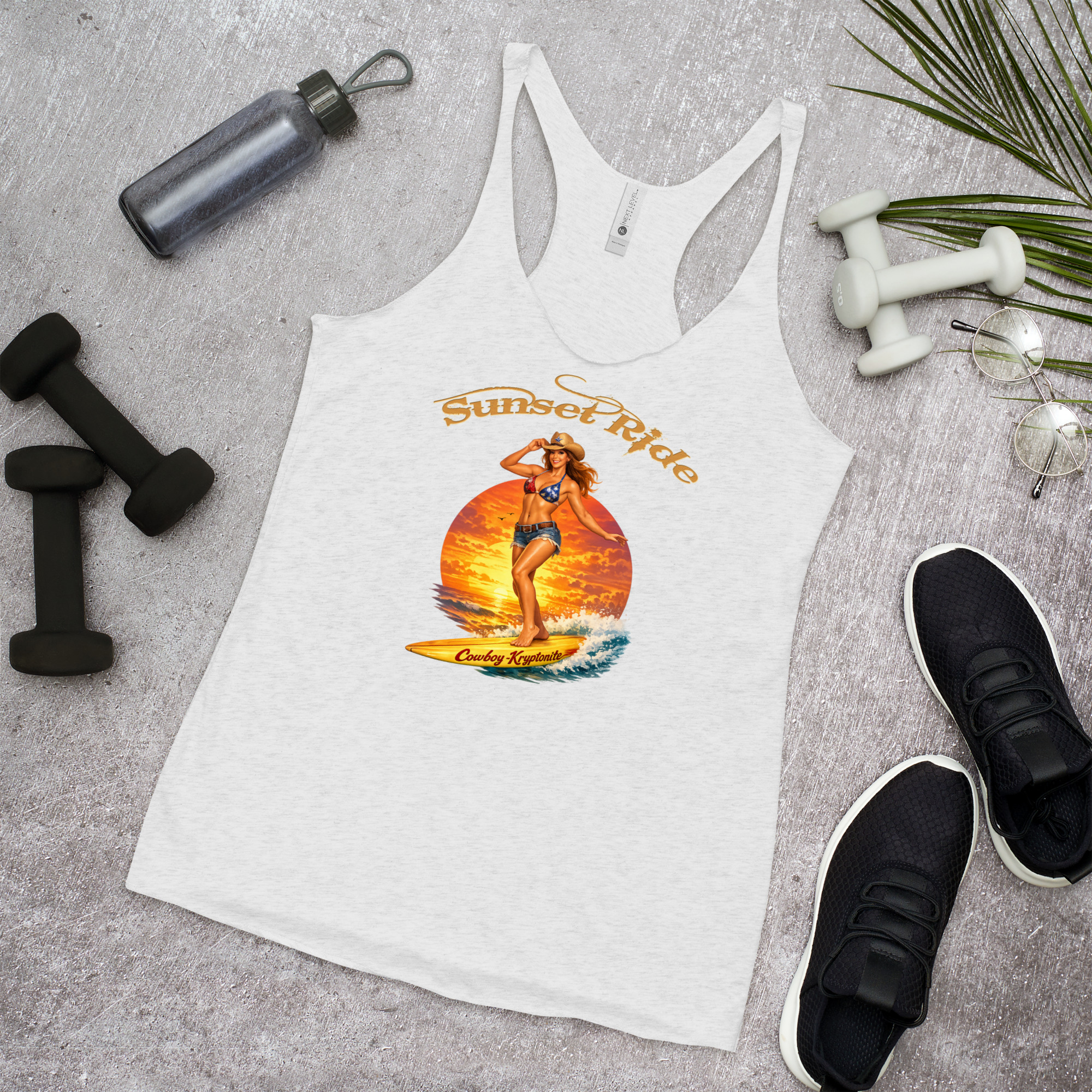 Sunset Ride — Cowboy-Kryptonite™ Racerback Tank - Image 11