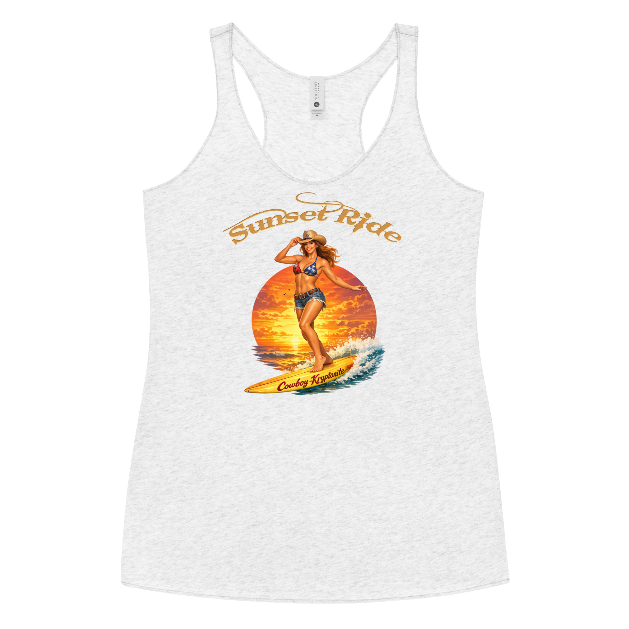 Sunset Ride — Cowboy-Kryptonite™ Racerback Tank - Image 2