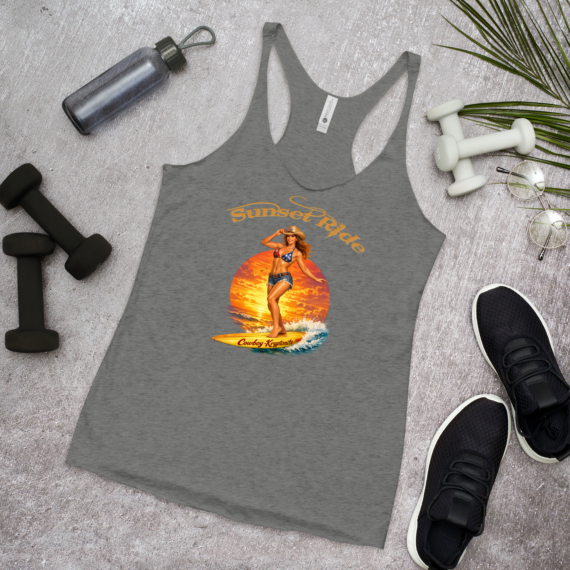 Sunset Ride — Cowboy-Kryptonite™ Racerback Tank - Image 10