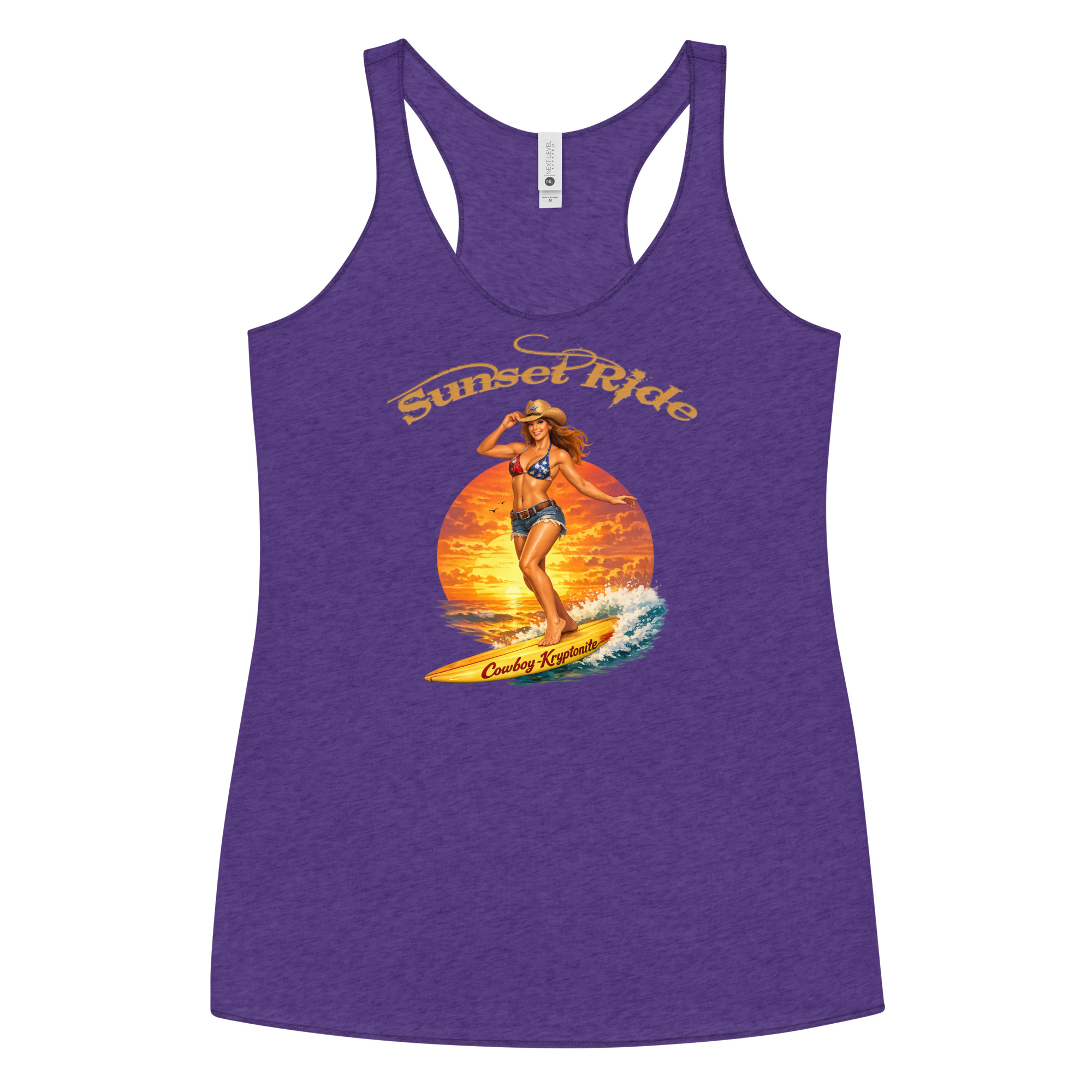 Sunset Ride — Cowboy-Kryptonite™ Racerback Tank - Image 6