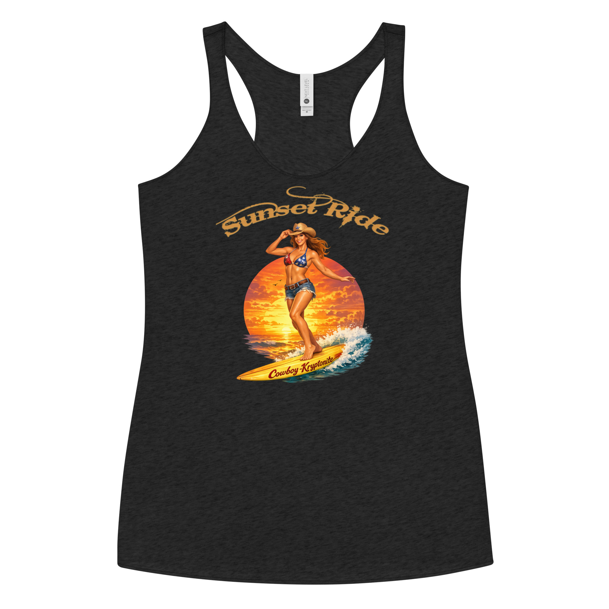 Sunset Ride — Cowboy-Kryptonite™ Racerback Tank - Image 8