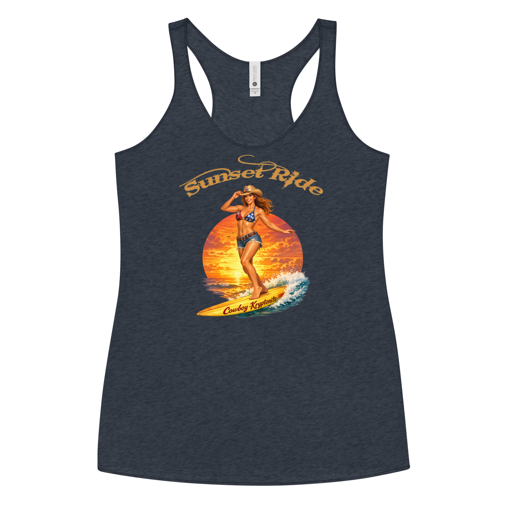 Sunset Ride — Cowboy-Kryptonite™ Racerback Tank - Image 7